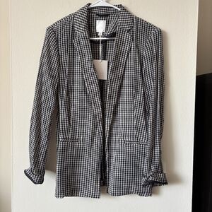 Lauren Conrad Black and White Checked Blazer - Size XS NWT